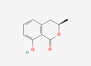 Two-dimensional chemical structure of (-)-(R)-Mellein