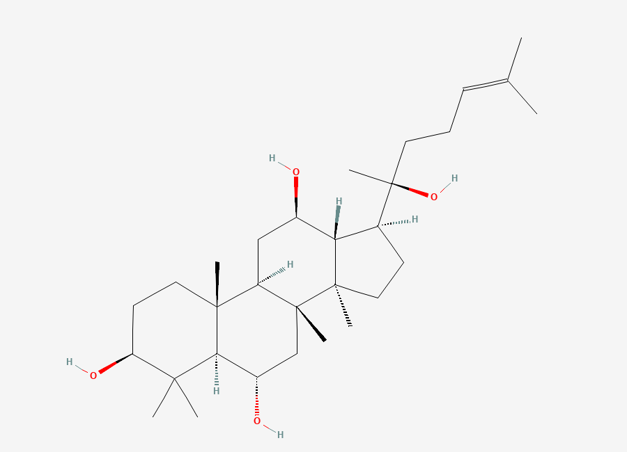 Two-dimensional chemical structure of (20S)-Protopanaxatriol