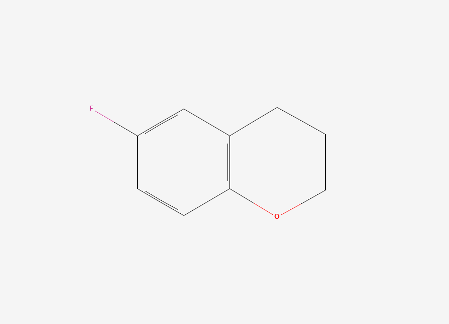 Two-dimensional chemical structure of 6-Fluoro-3,4-dihydro-2H-1-benzopyran