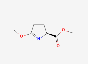 Two-dimensional chemical structure of (S)-Methyl5-methoxy-3, 4-dihydro-2H-pyrrole-2-carboxylate, CAS 173142-47-7