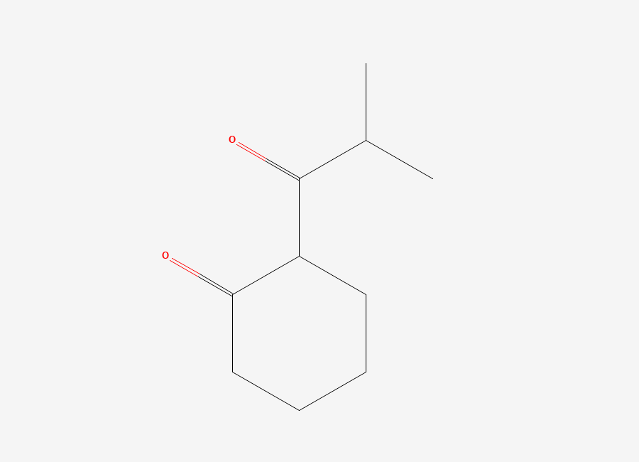Two-dimensional chemical structure of 2-(2-Methylpropanoyl)cyclohexan-1-one