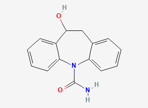 Two-dimensional chemical structure of 10,11-Dihydro-10-hydroxy Carbamazepine/ Licarbazepin / Licarbazepine Racematee /, CAS 29331-92-8