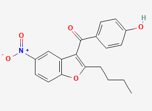 Two-dimensional chemical structure of Dronedarone Related Compound D, CAS 141645-16-1