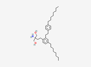 Two-dimensional chemical structure of Fingolimod 2-Phenethyl Analog/ Fingolimod ortho-Octylphenethyl Impurity, CAS 851039-25-3
