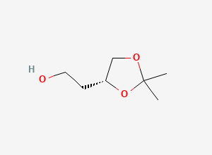 Two-dimensional chemical structure of (4R)-4-(2-Hydroxyethyl)-2,2-dimethyl-1,3-dioxolane