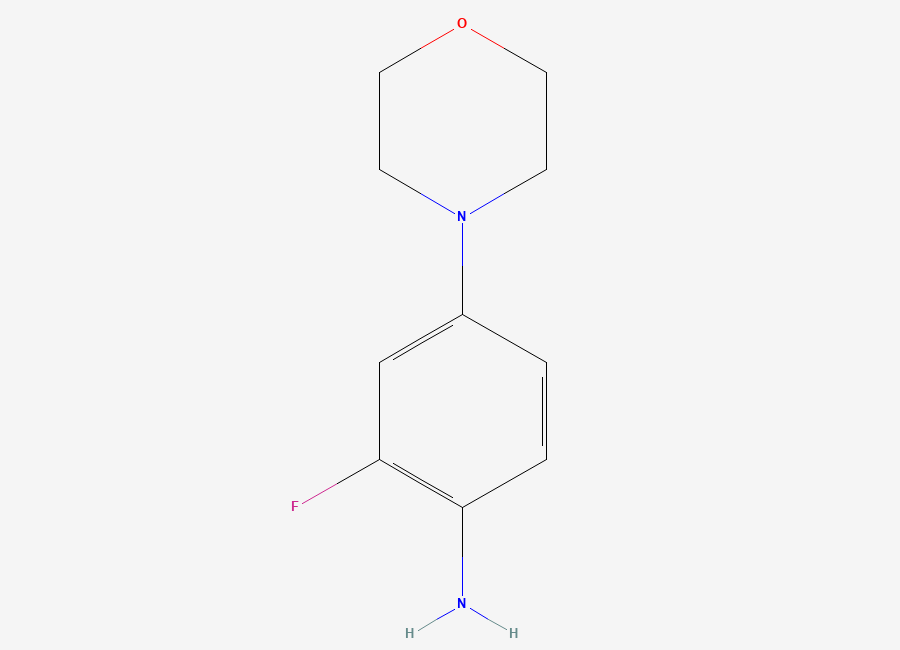Two-dimensional chemical structure of 2-Fluoro-4-(morpholin-4-yl)aniline
