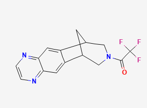 Two-dimensional chemical structure of Varenicline N-Trifluoroacetyl Impurity / Varenicline In-House Impurity C, CAS 230615-70-0