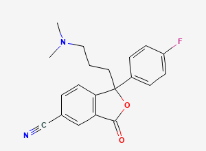 Two-dimensional chemical structure of Citalopram Related Compound C / Citalopram 3-Oxo Impurity /Citalopram EP Impurity C/ Escitalopram EP Impurity C, CAS 372941-54-3