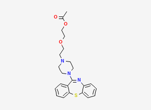 Two-dimensional chemical structure of Quetiapine EP Impurity A / Quetiapine Acetate, CAS 844639-07-2