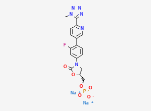 Two-dimensional chemical structure of Tedizolid Phosphate Impurity E