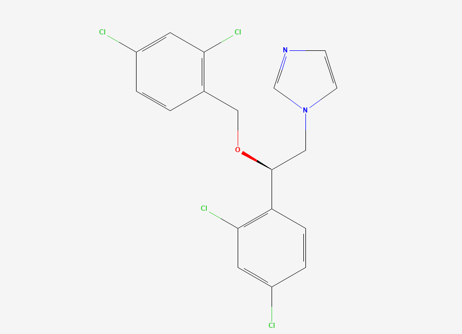 Two-dimensional chemical structure of Miconazole CRS (M1880000), CAS 22916-47-8