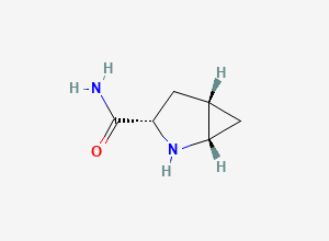Two-dimensional chemical structure of (1S,3S,5S)-2-Azabicyclo(3.1.0)hexane-3-carboxamide
