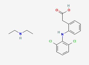 Two-dimensional chemical structure of Diclofenac Diethylamine, CAS 78213-16-8