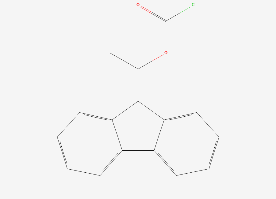 Two-dimensional chemical structure of (S)-Fluorenylethylchloroformate, CAS 107474-79-3