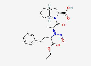 Two-dimensional chemical structure of N-Nitroso Ramipril, CAS 3028194-80-8