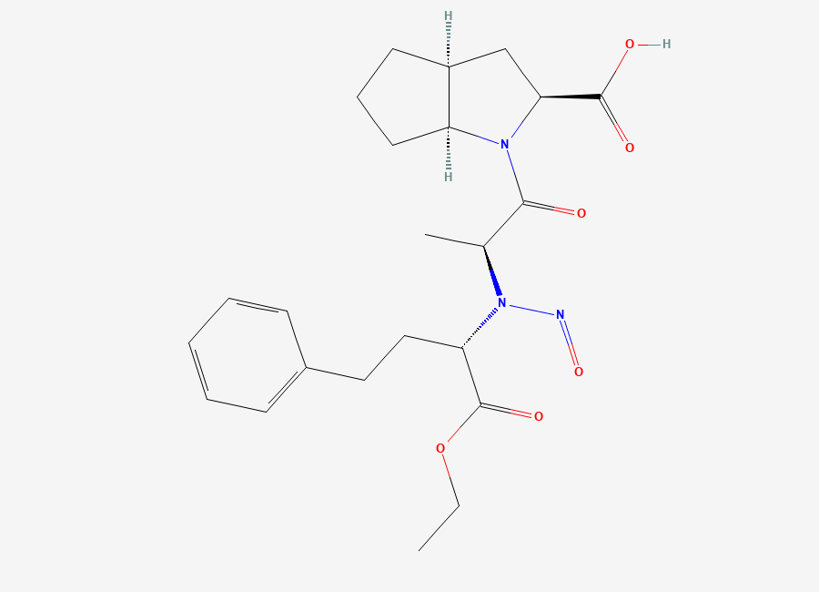 Two-dimensional chemical structure of N-Nitroso Ramipril, CAS 3028194-80-8