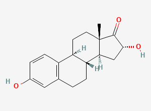 Two-dimensional chemical structure of Estriol EP Impurity H/ 16α-Hydroxy Estrone, CAS 566-76-7