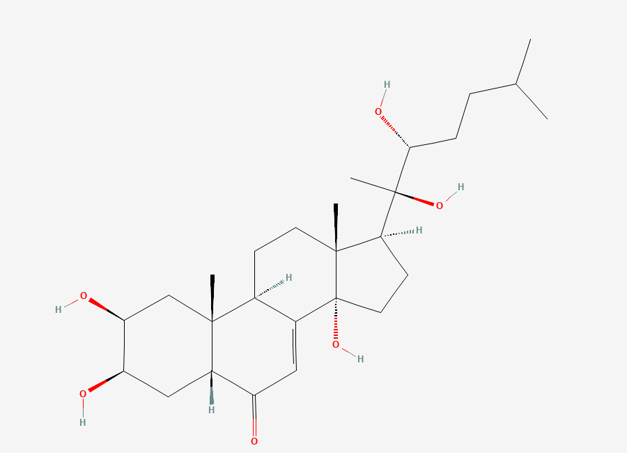 Two-dimensional chemical structure of Ponasterone A