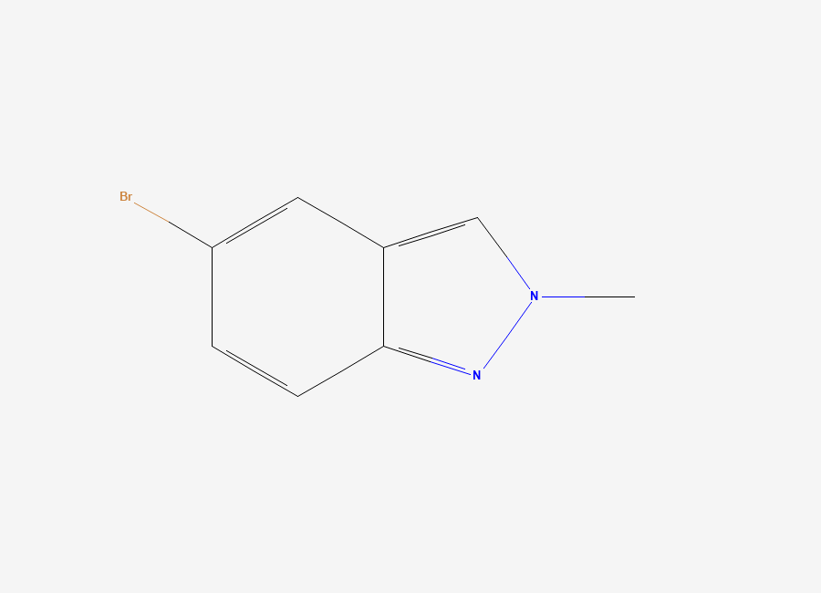 Two-dimensional chemical structure of 5-Bromo-2-methyl-2H-indazole