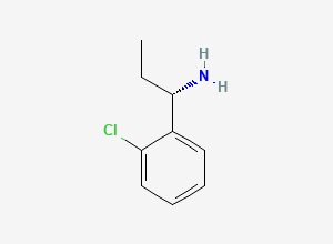 Two-dimensional chemical structure of (1S)-1-(2-Chlorophenyl)propylamine