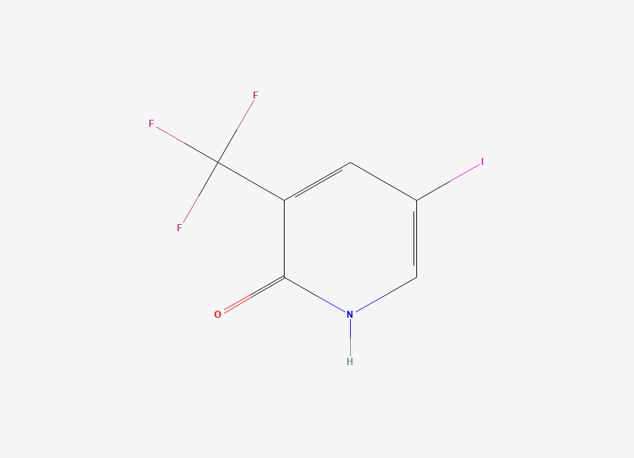 Two-dimensional chemical structure of 5-Iodo-3-(trifluoromethyl)pyridin-2-ol