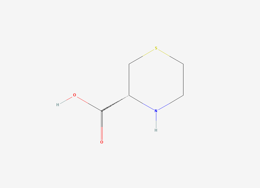 Two-dimensional chemical structure of (R)-thiomorpholine-3-carboxylic acid