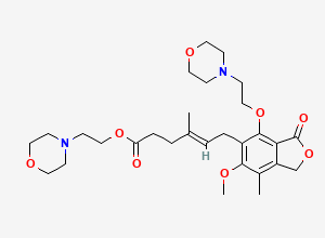Two-dimensional chemical structure of Mycophenolate Morpholinoethyl Ether / Mycophenolate Di-Mofetil, CAS 868993-14-0