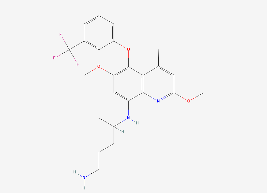 Two-dimensional chemical structure of Tafenoquine, CAS 106635-80-7