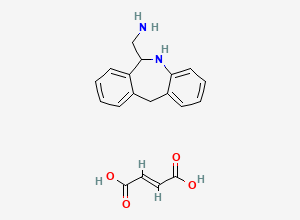 Two-dimensional chemical structure of (6,11-Dihydro-5H-dibenzo[b,e]azepin-6-yl)methanamine fumarate