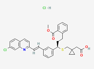Two-dimensional chemical structure of 2'-Des(1-hydroxy-1-methylethyl)-2'-methycarboxy Montelukast Hydrochloride