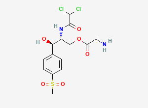 Two-dimensional chemical structure of Thiamphenicol Glycinate