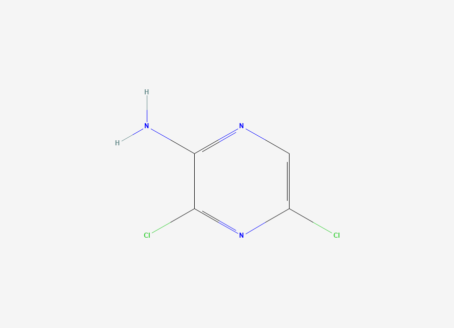Two-dimensional chemical structure of 3,5-Dichloropyrazin-2-amine