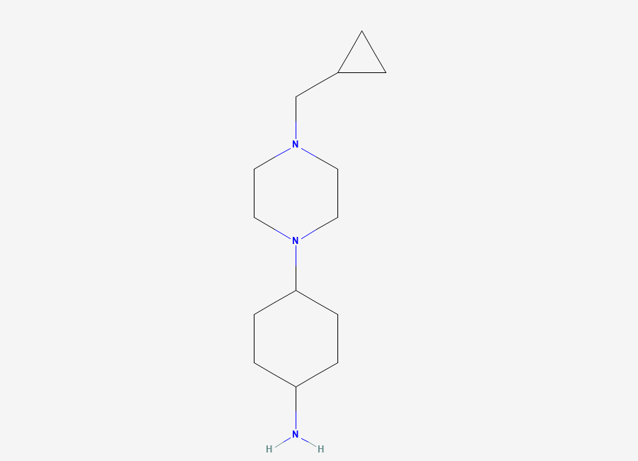 Two-dimensional chemical structure of trans-4-(4-(Cyclopropylmethyl)piperazin-1-yl)cyclohexanamine
