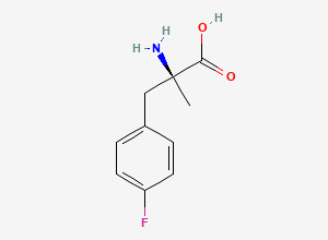 Two-dimensional chemical structure of (S)-2-Amino-3-(4-fluorophenyl)-2-methylpropanoic acid