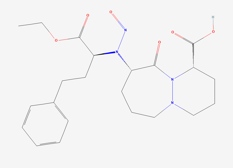 Two-dimensional chemical structure of N-Nitroso Cilazapril, CAS 1053740-92-3