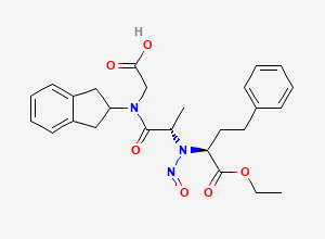 Two-dimensional chemical structure of N-Nitroso Delapril, CAS 1027955-20-9