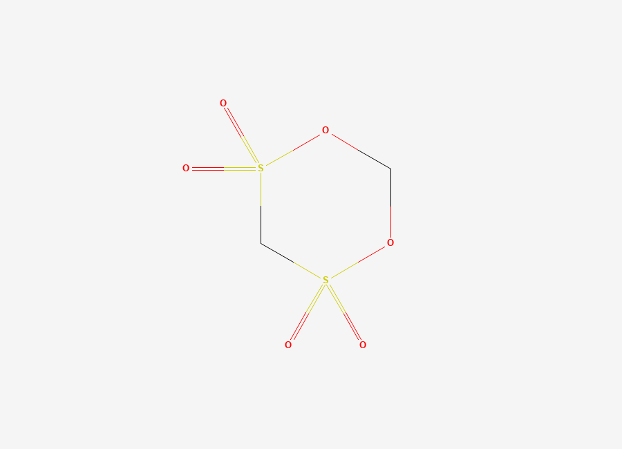 Two-dimensional chemical structure of 1,5,2,4-Dioxadithiane 2,2,4,4-tetraoxide