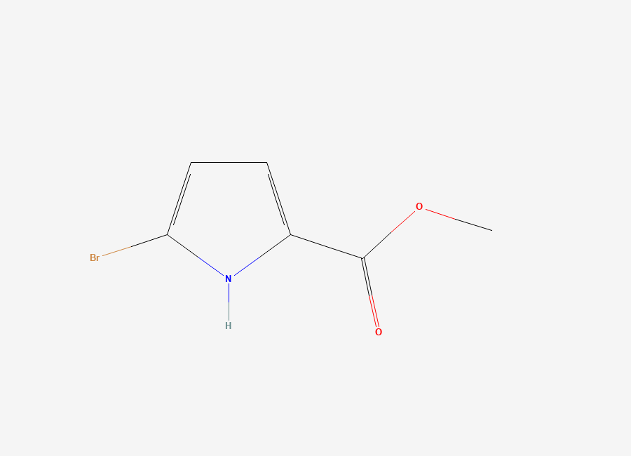Two-dimensional chemical structure of Methyl 5-bromo-1H-pyrrole-2-carboxylate