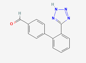 Two-dimensional chemical structure of 2'-(2H-Tetrazol-5-yl)-[1,1'-biphenyl]-4-carboxaldehyde, CAS 151052-40-3