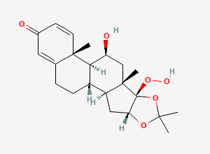 Two-dimensional chemical structure of Desonide Impurity 8