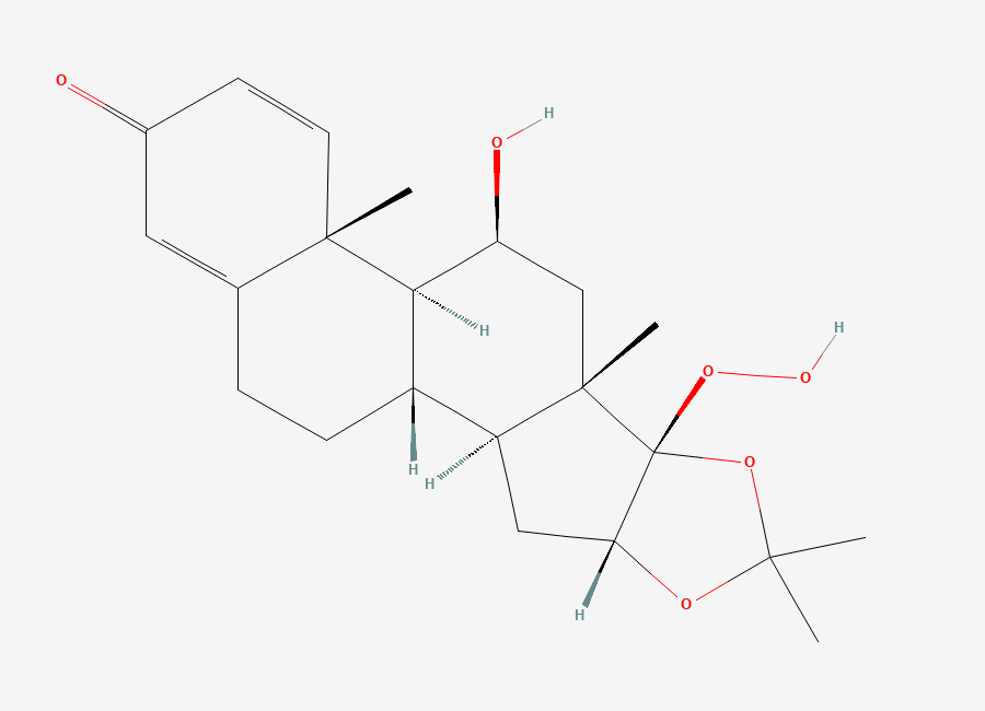 Two-dimensional chemical structure of Desonide Impurity 8