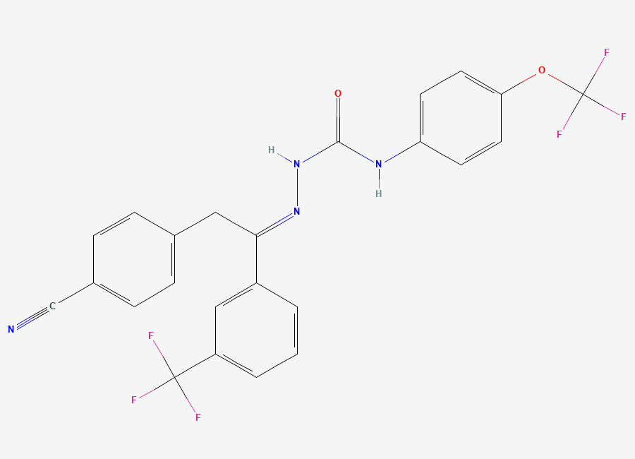 Two-dimensional chemical structure of (E)-Metaflumizone, CAS 852403-68-0