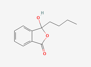 Two-dimensional chemical structure of 1(3H)-Isobenzofuranone, 3-butyl-3-hydroxy-