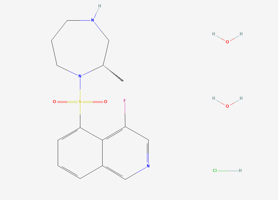 Two-dimensional chemical structure of Ripasudil Hydrochloride