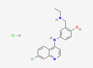 Two-dimensional chemical structure of Amodiaquine N-Desethyl HCl, CAS 1246819-11-3