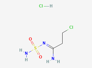 Two-dimensional chemical structure of N-Sulphamyl-3-chloropropionamidine Hydrochloride, CAS 106649-95-0