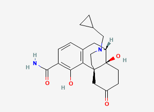 Two-dimensional chemical structure of Samidorphan, CAS 852626-89-2