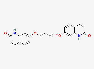 Two-dimensional chemical structure of Aripiprazole Diquinoline Butanediol Impurity/ Aripiprazole Inhouse Impurity A, CAS 882880-12-8