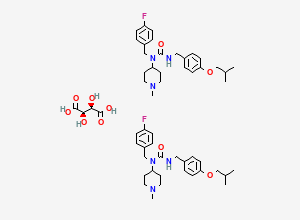 Two-dimensional chemical structure of Pimavanserin Tartrate