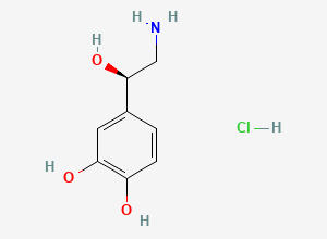 Two-dimensional chemical structure of Noradrenaline hydrochloride